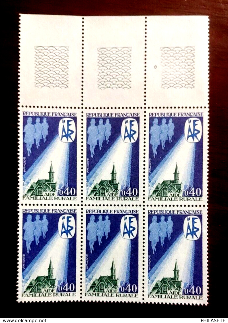 France 1971 Bloc De 6 Timbres Neuf** YV N° 1682 Aide Familiale Rurale - Feuilles Complètes