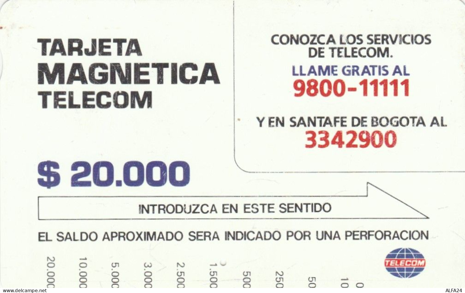 PHONE CARD COLOMBIA (E104.60.4 - Kolumbien
