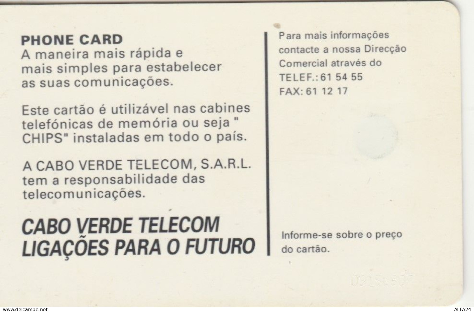 PHONE CARD CABO VERDE (E104.44.1 - Capo Verde