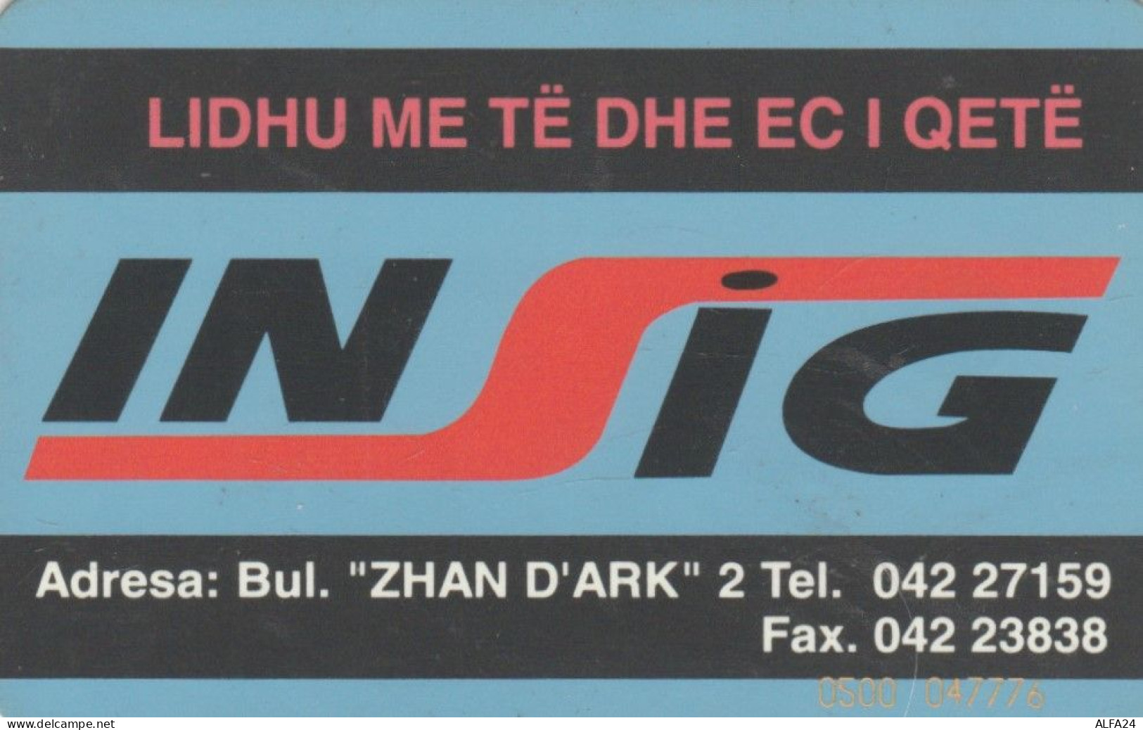 PHONE CARD ALBANIA (E104.34.8 - Albanie