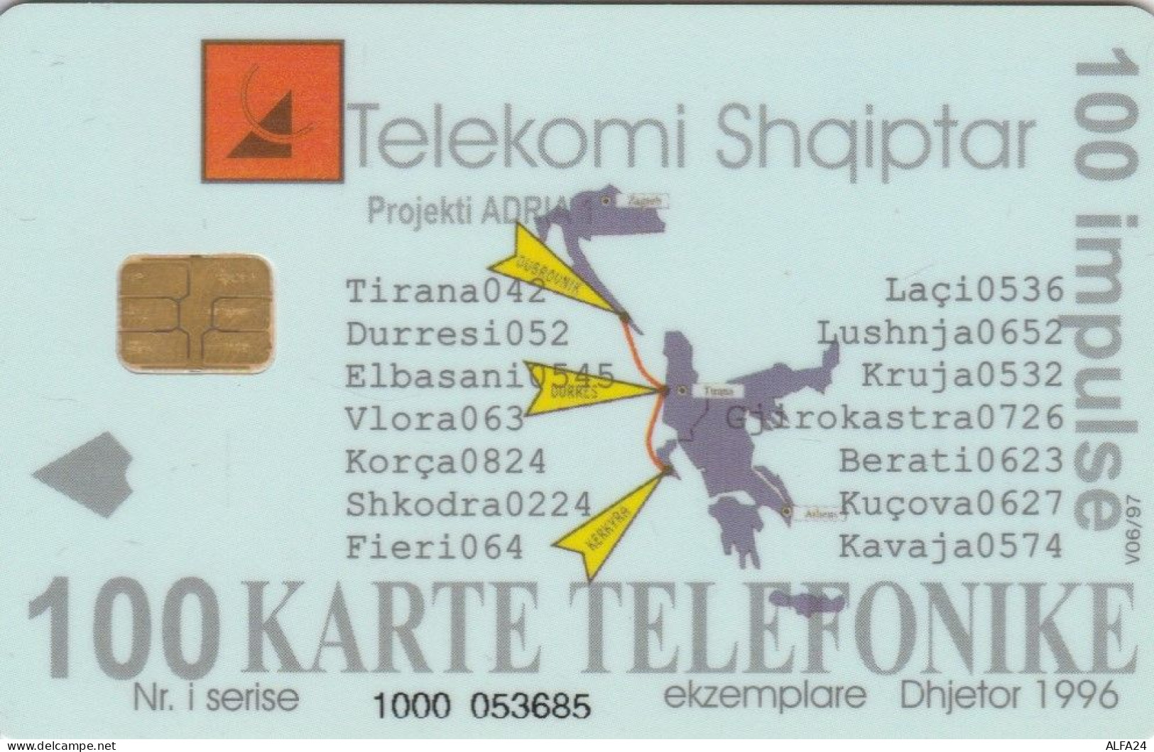 PHONE CARD ALBANIA (E104.34.3 - Albanien