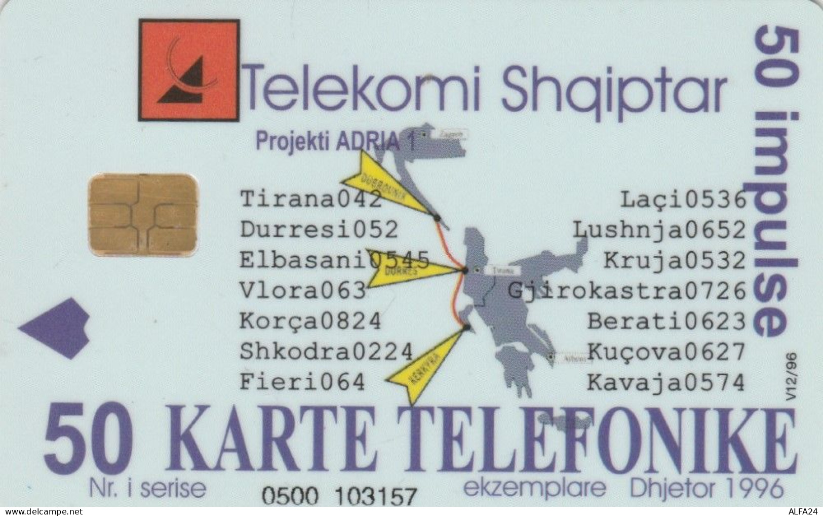 PHONE CARD ALBANIA (E104.34.2 - Albanien