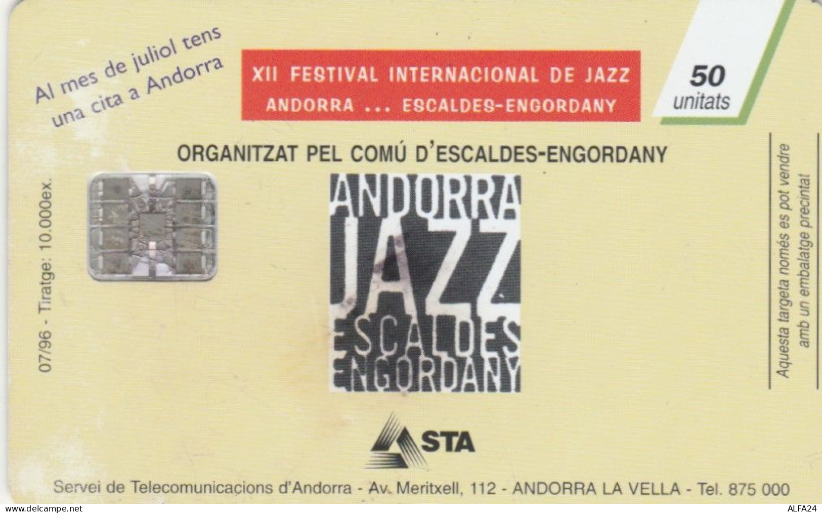 PHONE CARD ANDORRA (E104.31.6 - Andorre
