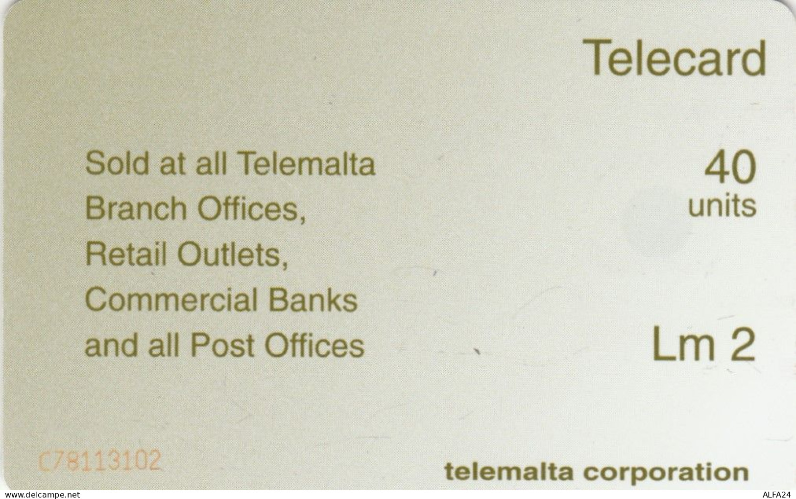 PHONE CARD MALTA (E104.12.4 - Malta