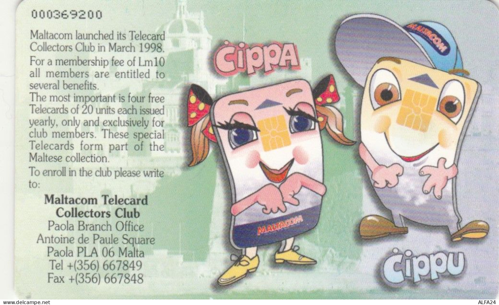 PHONE CARD MALTA (E104.11.6 - Malta