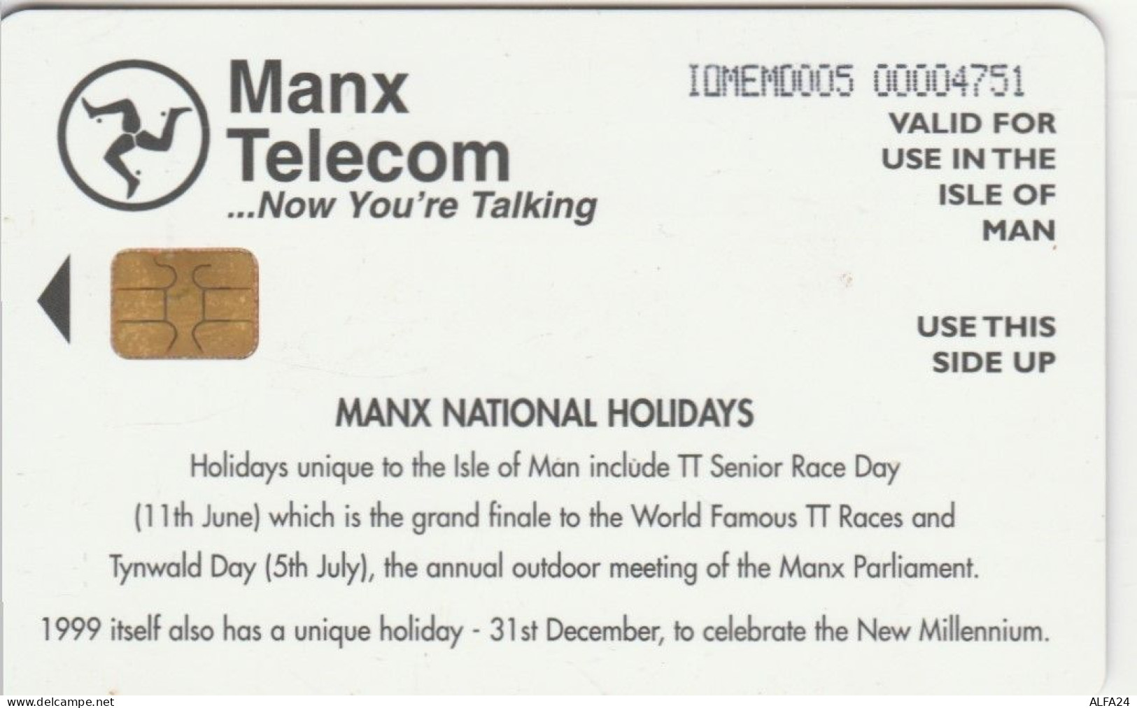 PHONE CARD ISOLA DI MAN Tir 6000 (E104.9.1 - Man (Eiland)