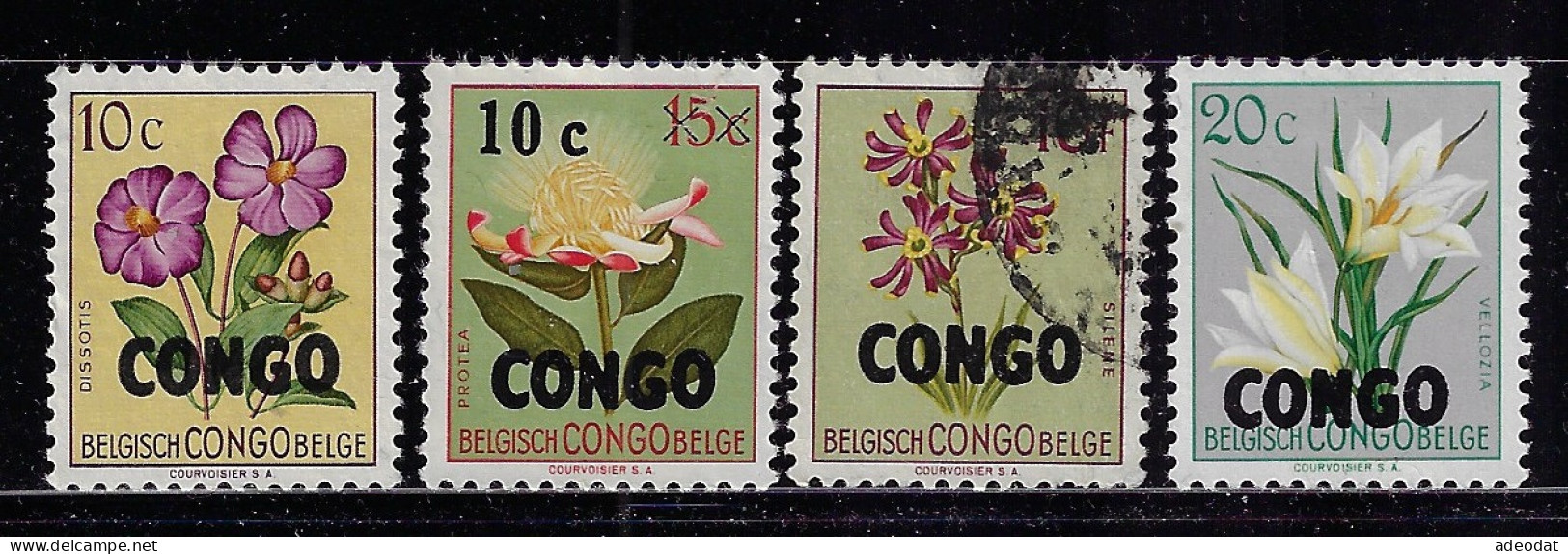 CONGO DEMOCRATIC REP. 1960  SCOTT #323-325 MH+337 USED - Used