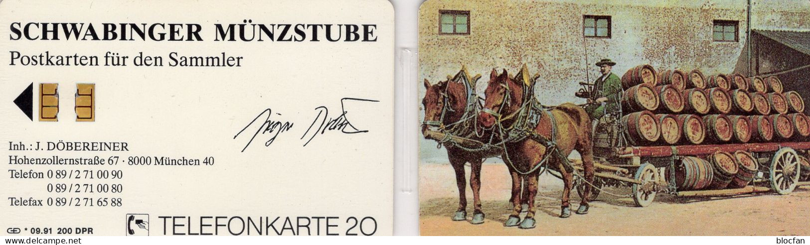 Münz-Stube TK N * 09.1991(K456)200Expl.** 100€ Schwabinger Münzstube München Oktoberfest Bierwagen TC Money On Phonecard - V-Series : VIP & Visiting Cards