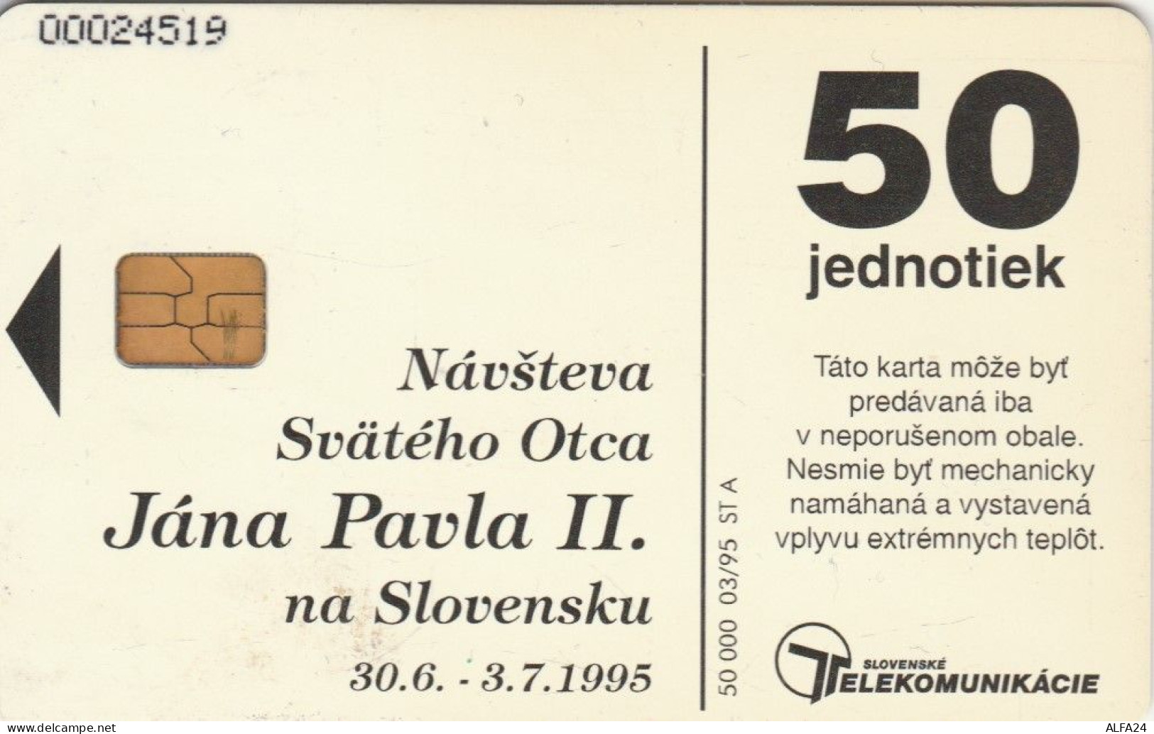 PHONE CARD SLOVACCHIA PAPA  (E105.41.3 - Slovakia