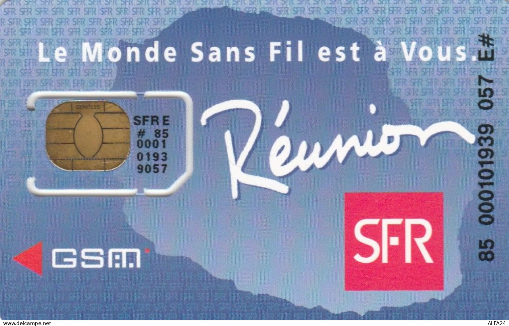 PHONE CARD GSM SIM REUNION  (E105.37.4 - Riunione