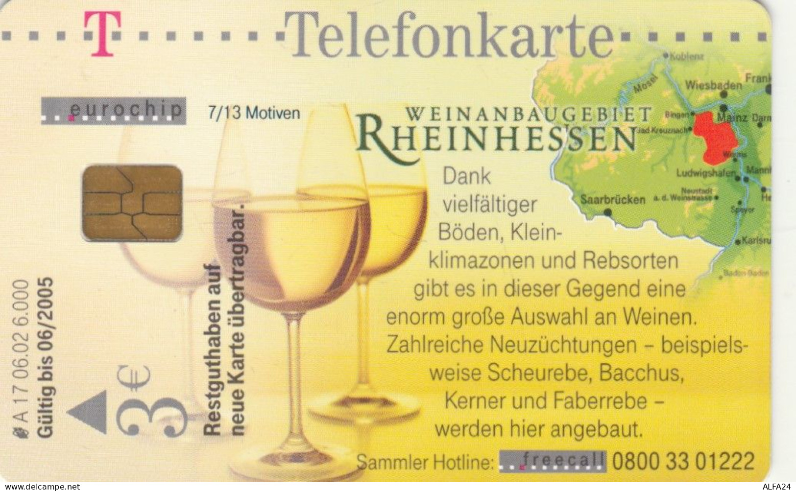 PHONE CARD GERMANIA SERIE A TIR 6000  (E105.33.4 - A + AD-Reeks :  Advertenties Van D. Telekom AG