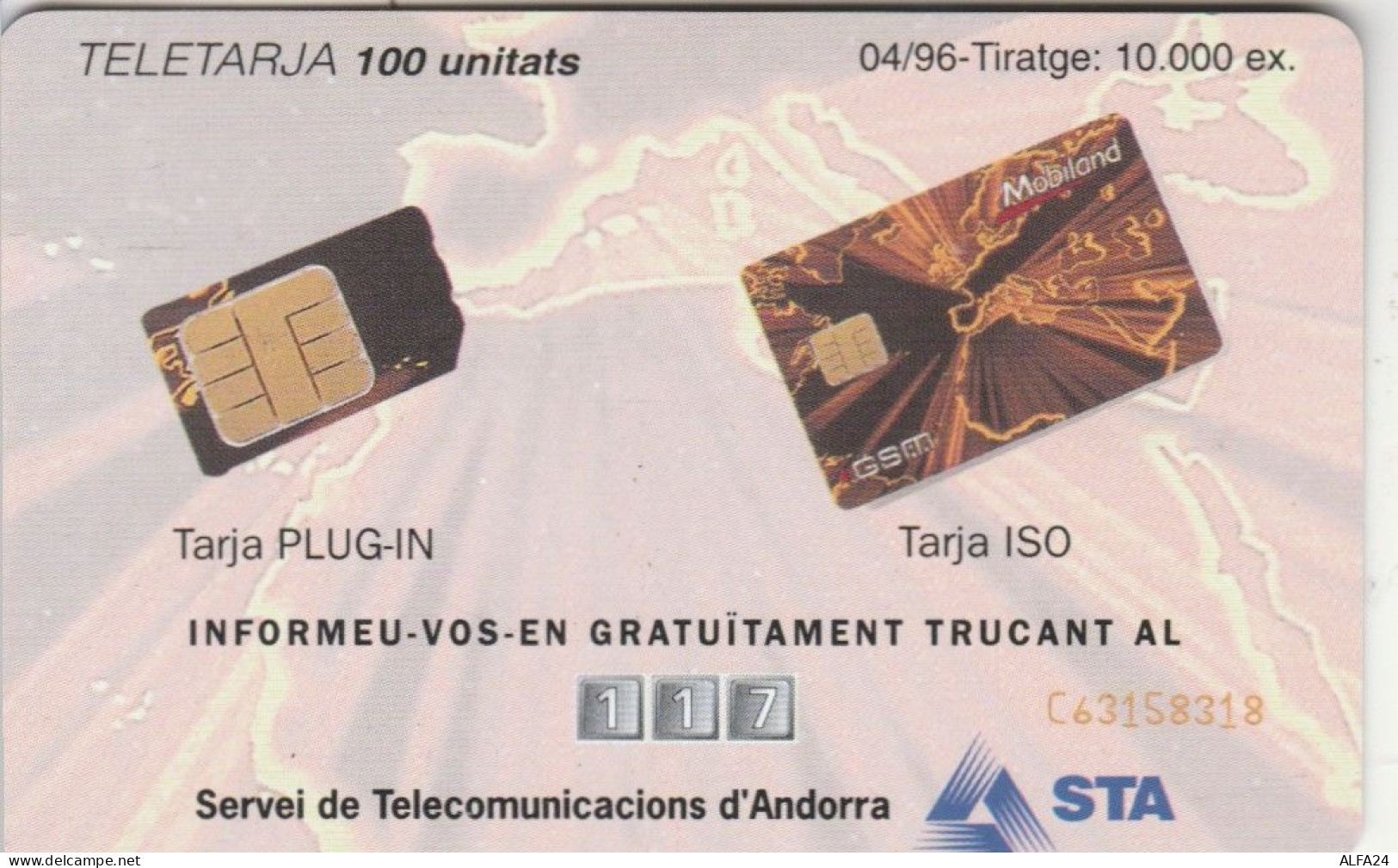 PHONE CARD ANDORRA  (E106.40.1 - Andorre