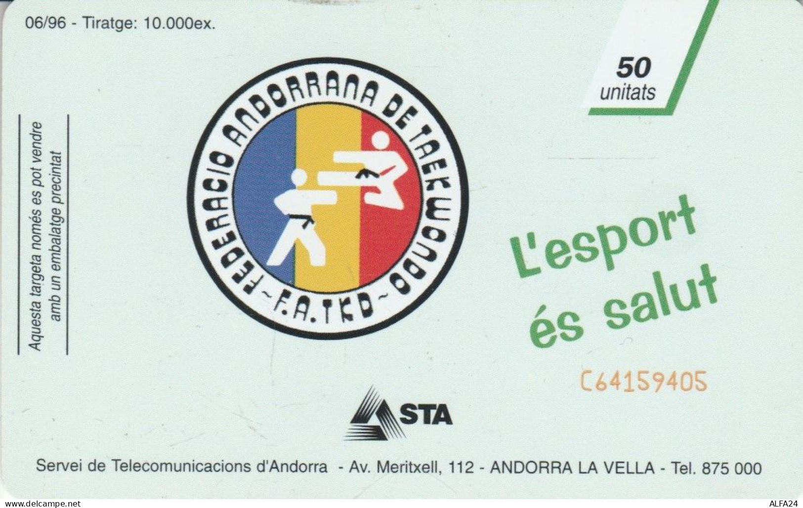 PHONE CARD ANDORRA  (E106.40.2 - Andorre