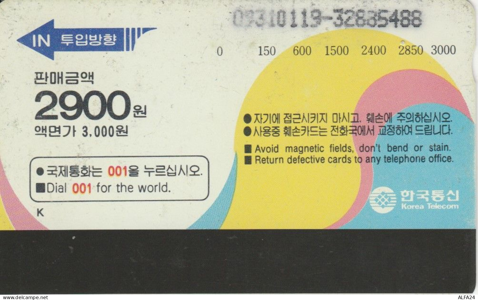 PHONE CARD COREA SUD  (E106.35.5 - Corea Del Sur