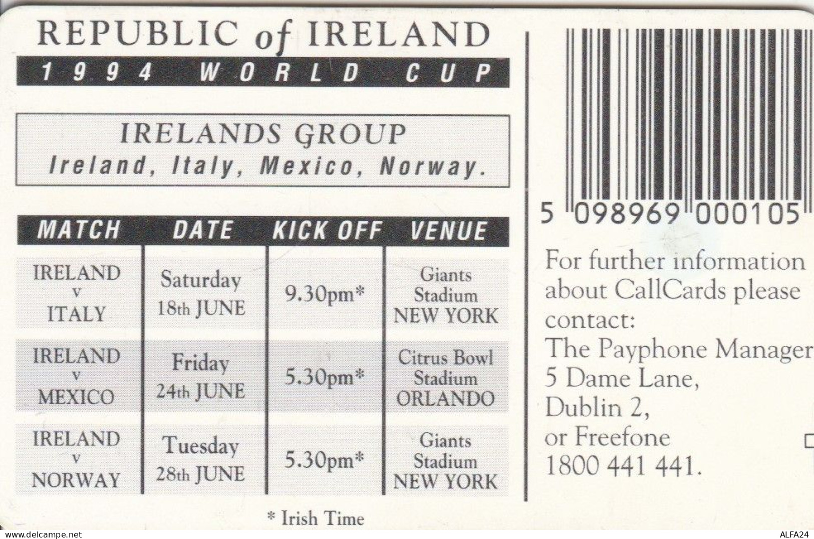 PHONE CARD IRLANDA  (E106.29.3 - Irlande