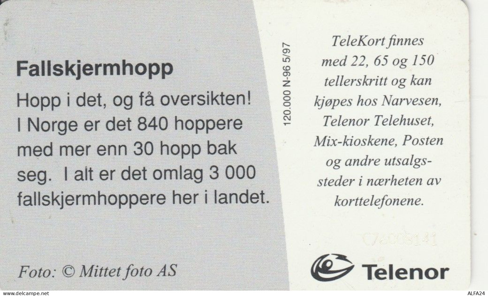 PHONE CARD NORVEGIA  (E106.28.5 - Norvège