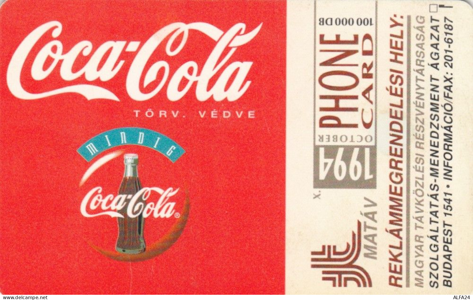 PHONE CARD UNGHERIA COCA COLA  (E106.19.8 - Ungheria