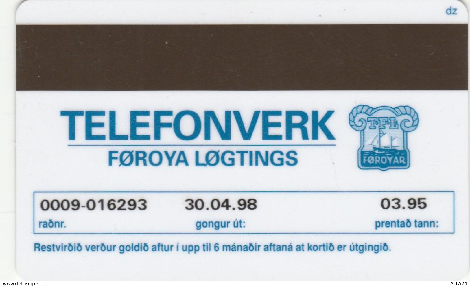 PHONE CARD FAR OER  (E106.16.4 - Islas Faroe