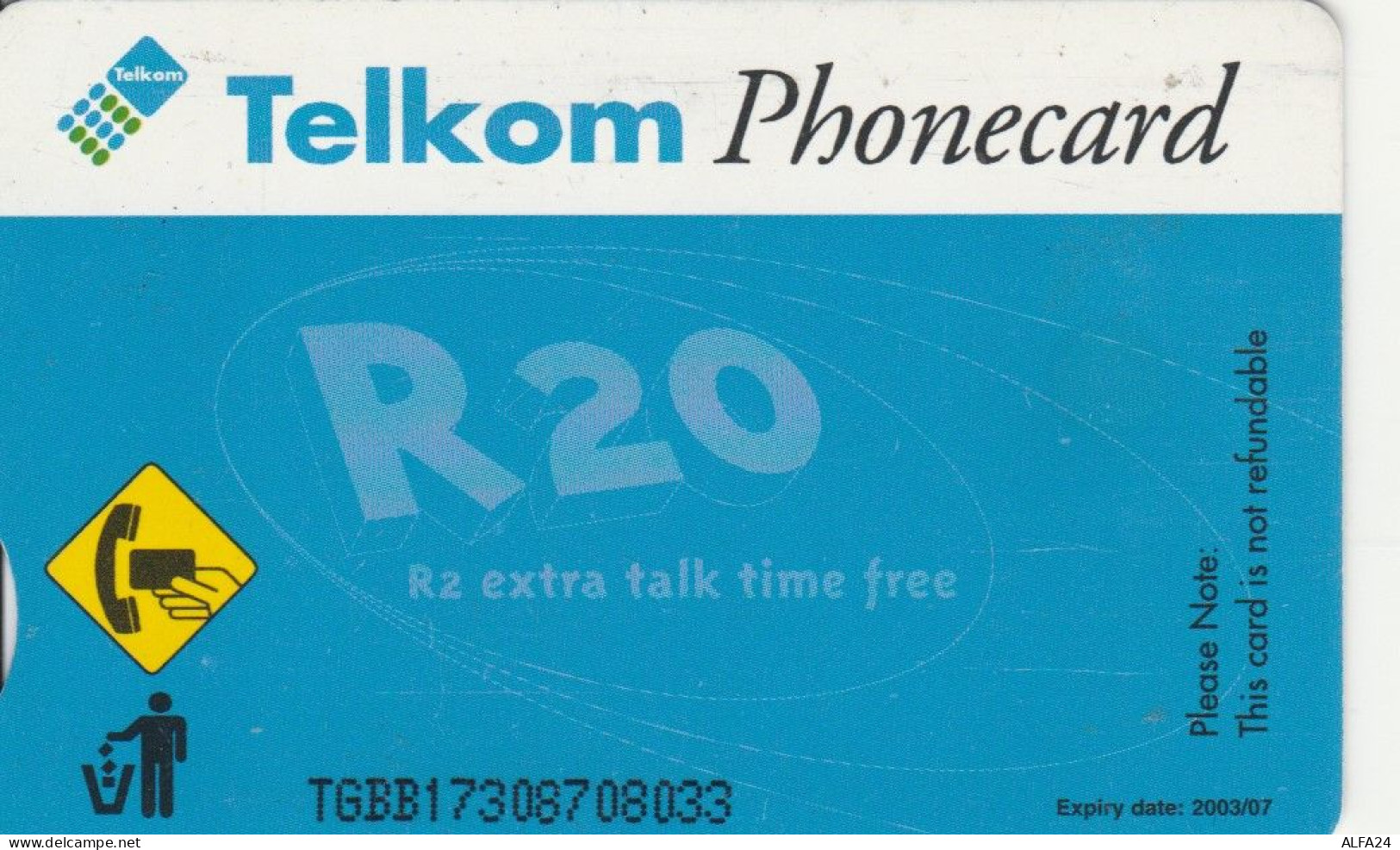 PHONE CARD SUDAFRICA  (E106.12.5 - Afrique Du Sud