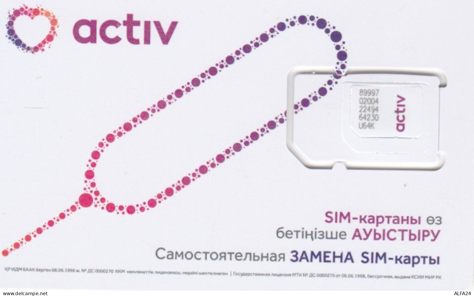 GSM SIM KAZAKISTAN  (E106.3.1 - Kasachstan