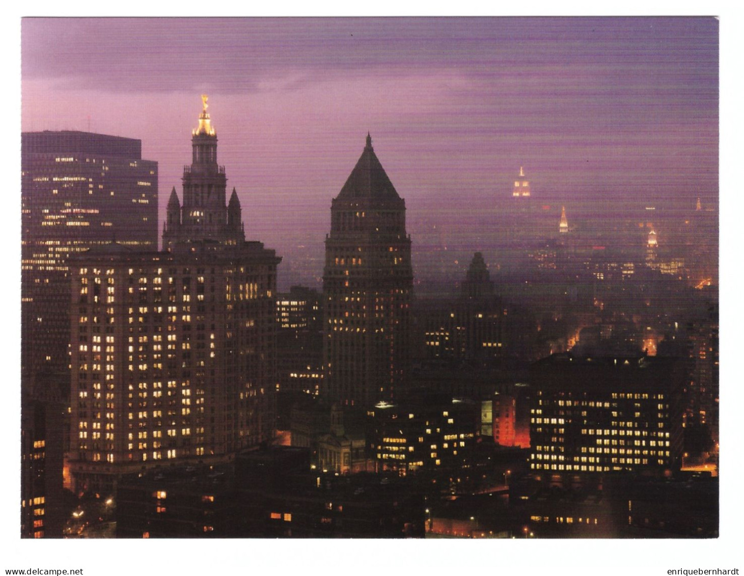 NEW YORK CITY (ESTADOS UNIDOS) // THE CIVIC CENTER WITH MIDTOWN IN THE BACKGROUND FROM 127 JOHN STREET (1983) - Mehransichten, Panoramakarten