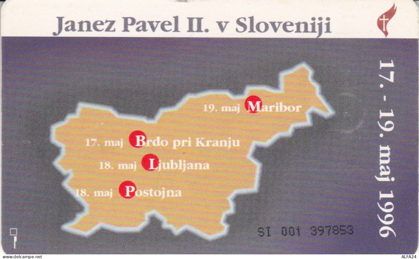 PHONE CARD SLOVENIA PAPA  (E107.29.2 - Slovenia
