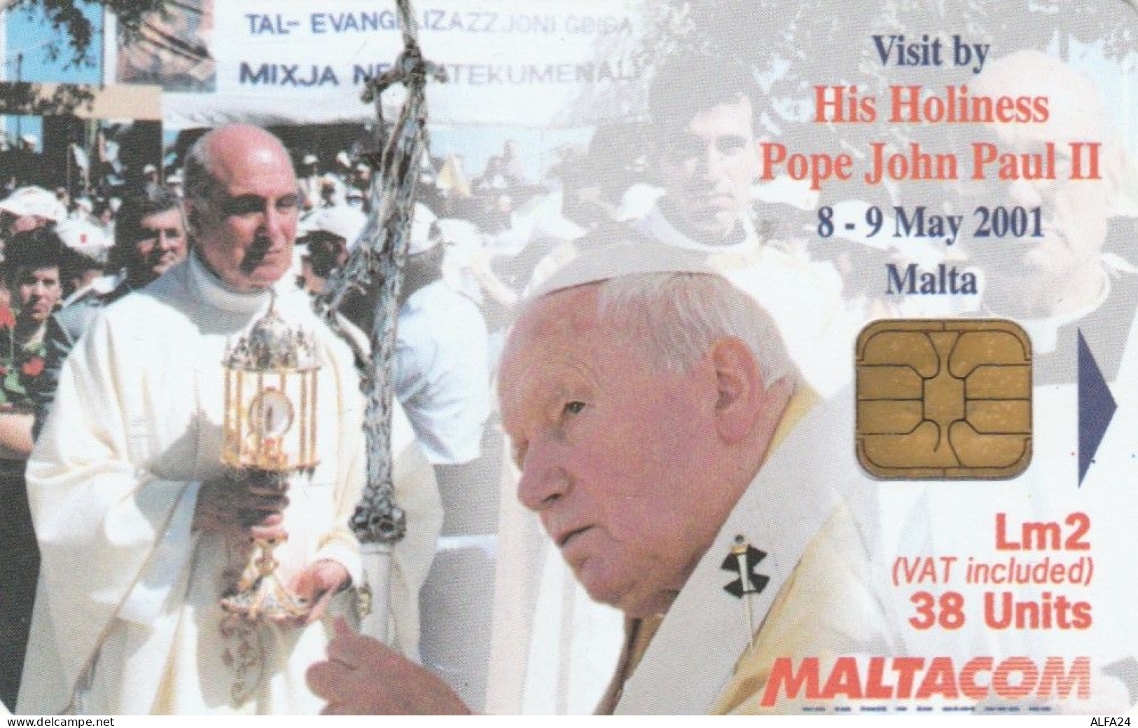 PHONE CARD MALTA PAPA  (E107.27.4 - Malte