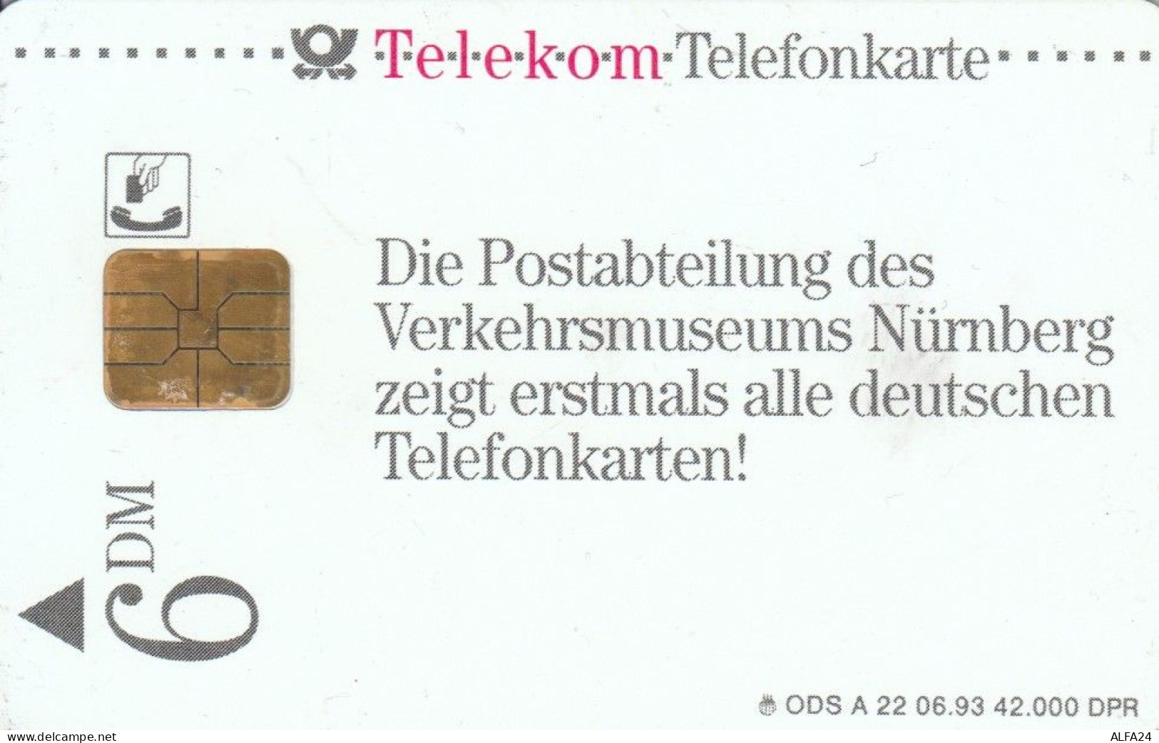 PHONE CARD GERMANIA SERIE A TIR 42000  (E107.24.7 - A + AD-Series : D. Telekom AG Advertisement