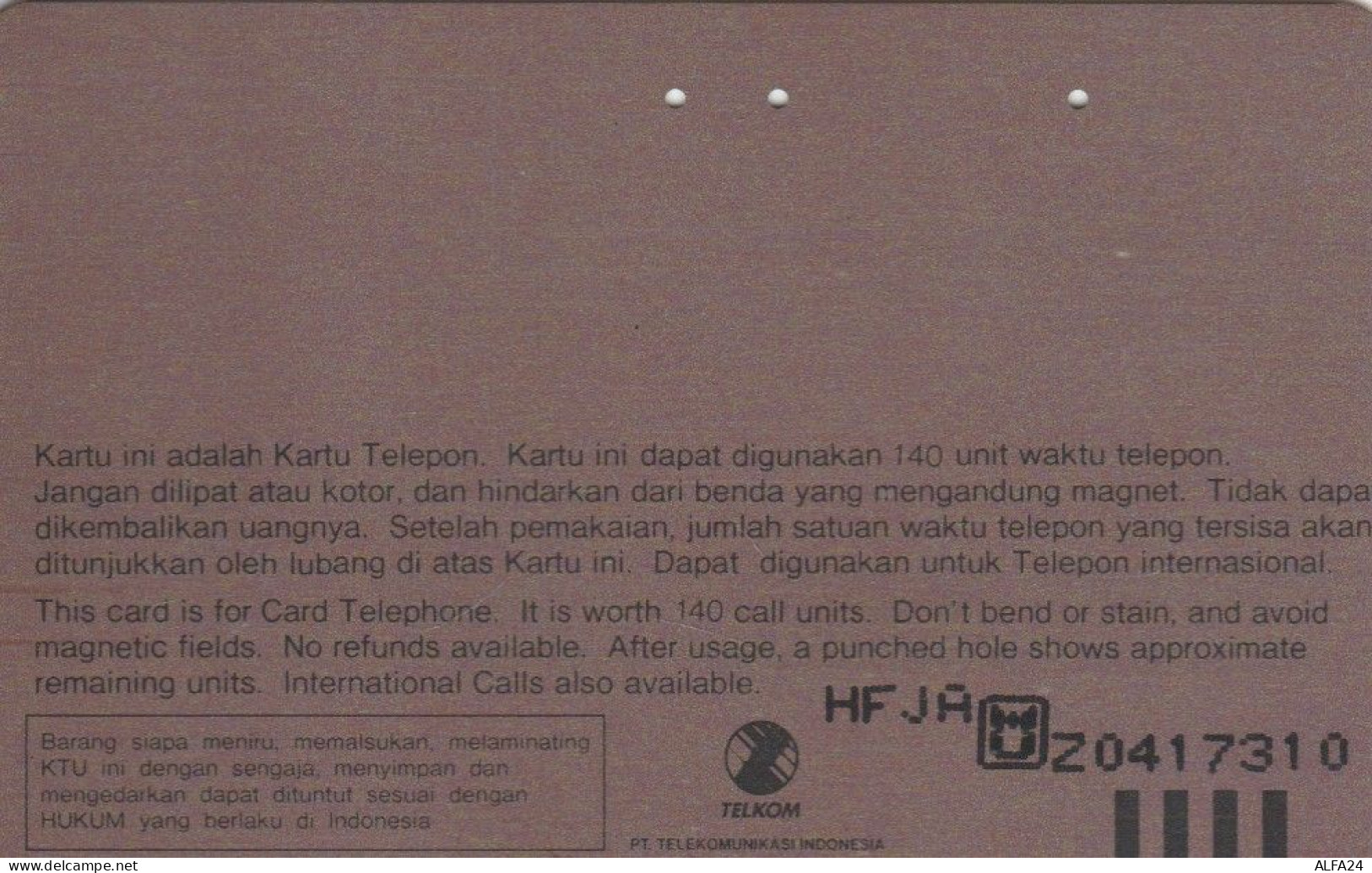 PHONE CARD INDONESIA  (E107.18.3 - Indonésie