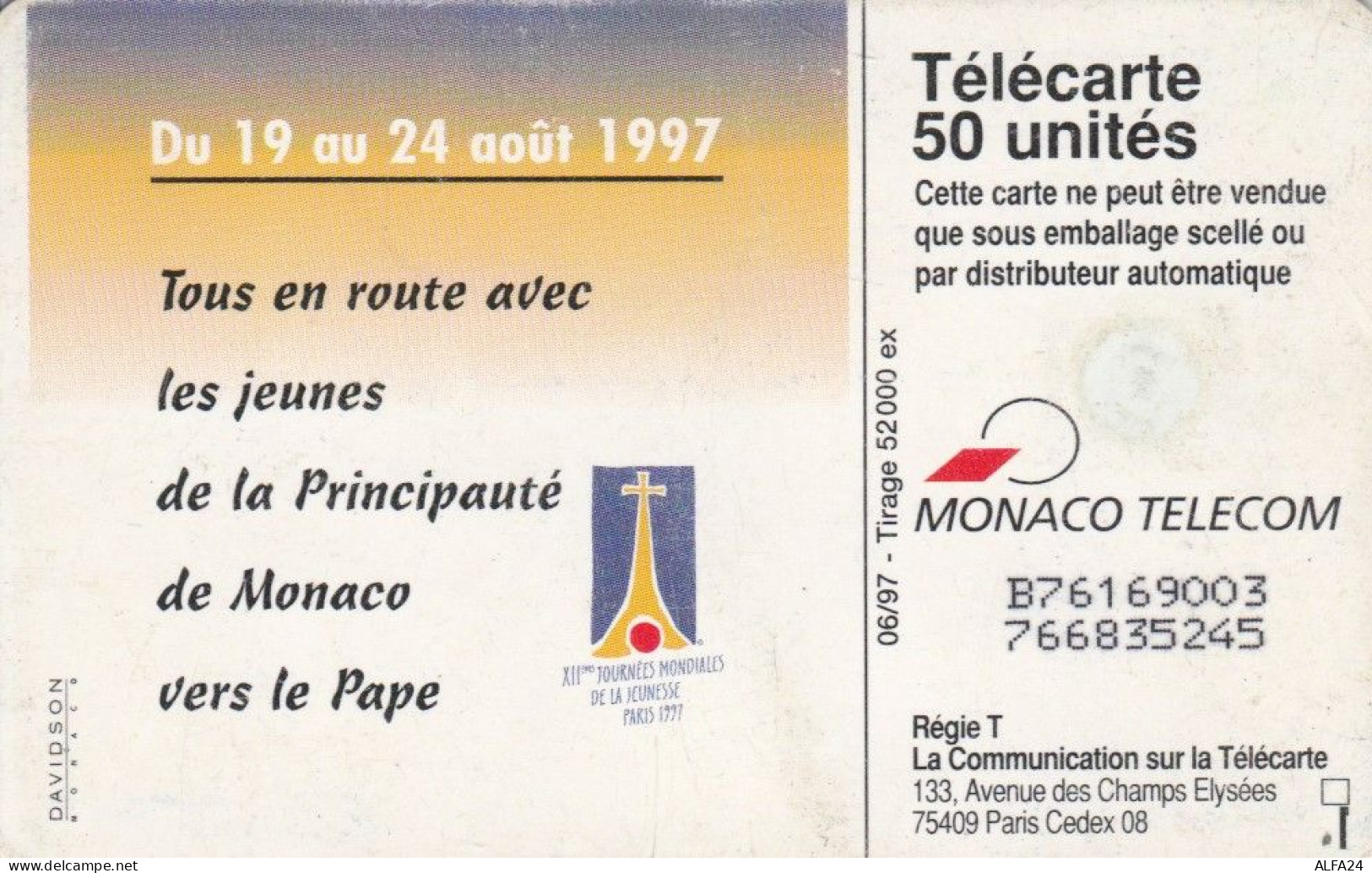 PHONE CARD MONACO  (E107.16.7 - Monace