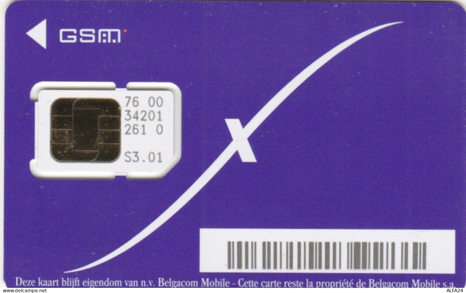 GSM SIM BELGIO  (E107.11.8 - Cartes GSM, Recharges & Prépayées