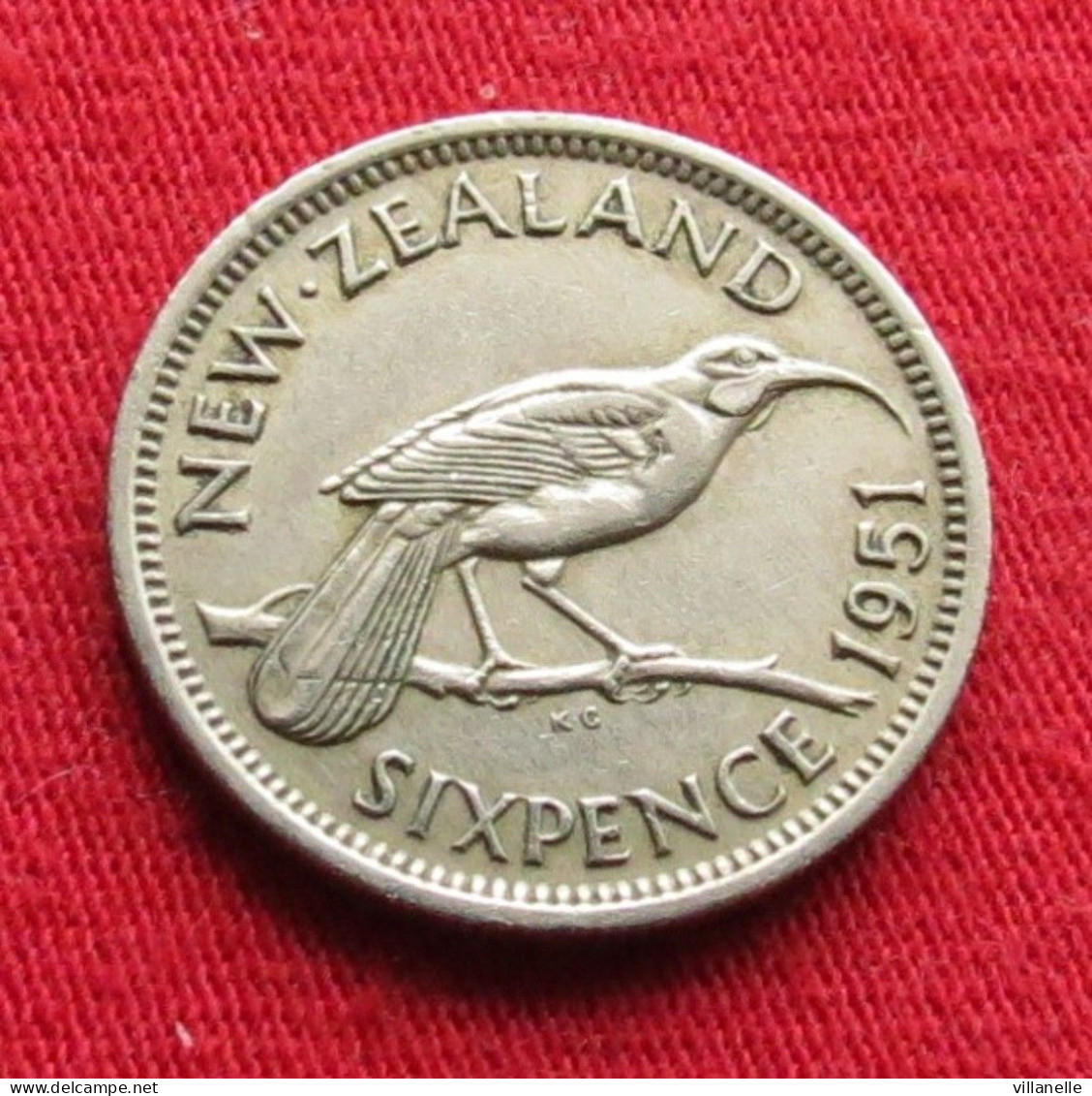 New Zealand 6 Sixpence Pence 1951 KM# 16 *VT Nova Zelandia Nuova Zelanda Nouvelle Zelande Six - Nouvelle-Zélande