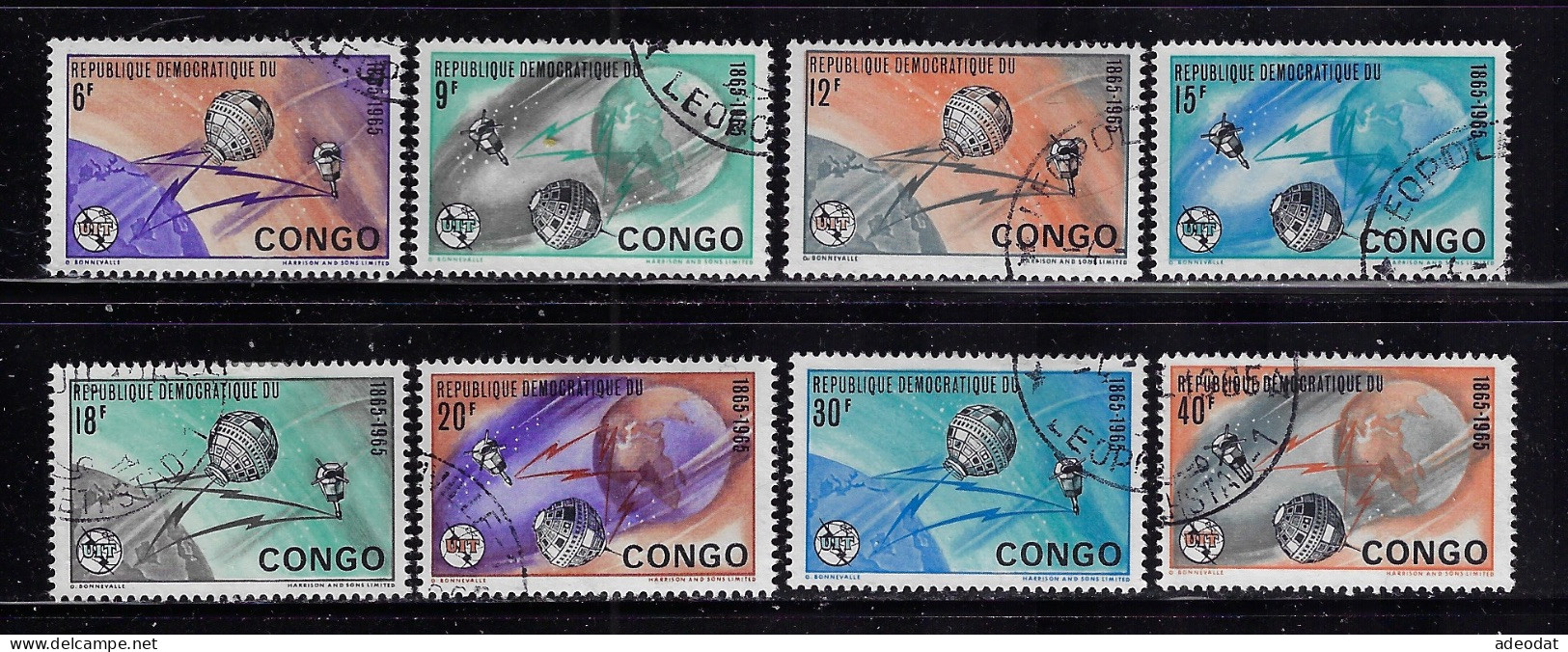 CONGO DEMOCRATIC REP. 1965  SCOTT #534-541 USED - Oblitérés