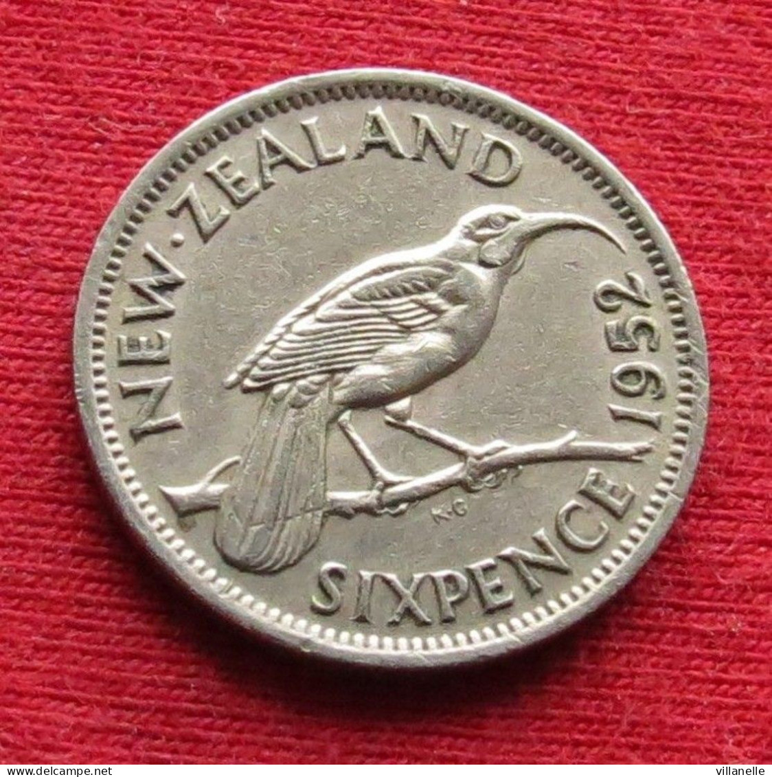 New Zealand 6 Pence 1952 KM# 16 *V1T Sixpence  Nova Zelandia Nuova Zelanda Nouvelle Zelande Six 6 D - Nueva Zelanda