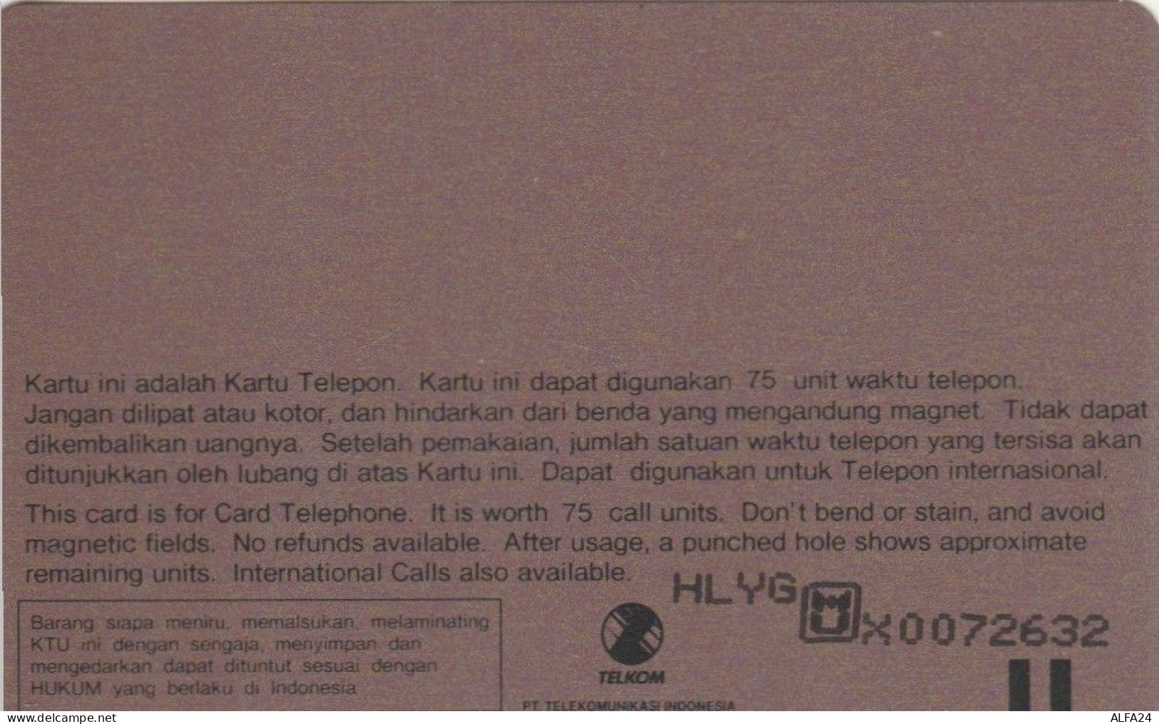 PHONE CARD INDONESIA  (E108.52.5 - Indonésie