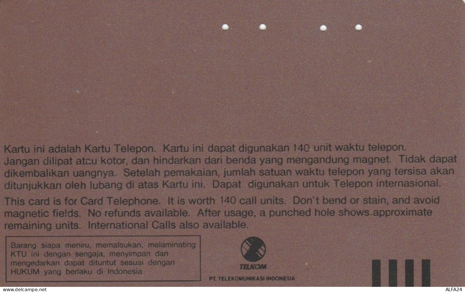 PHONE CARD INDONESIA  (E108.52.7 - Indonesië