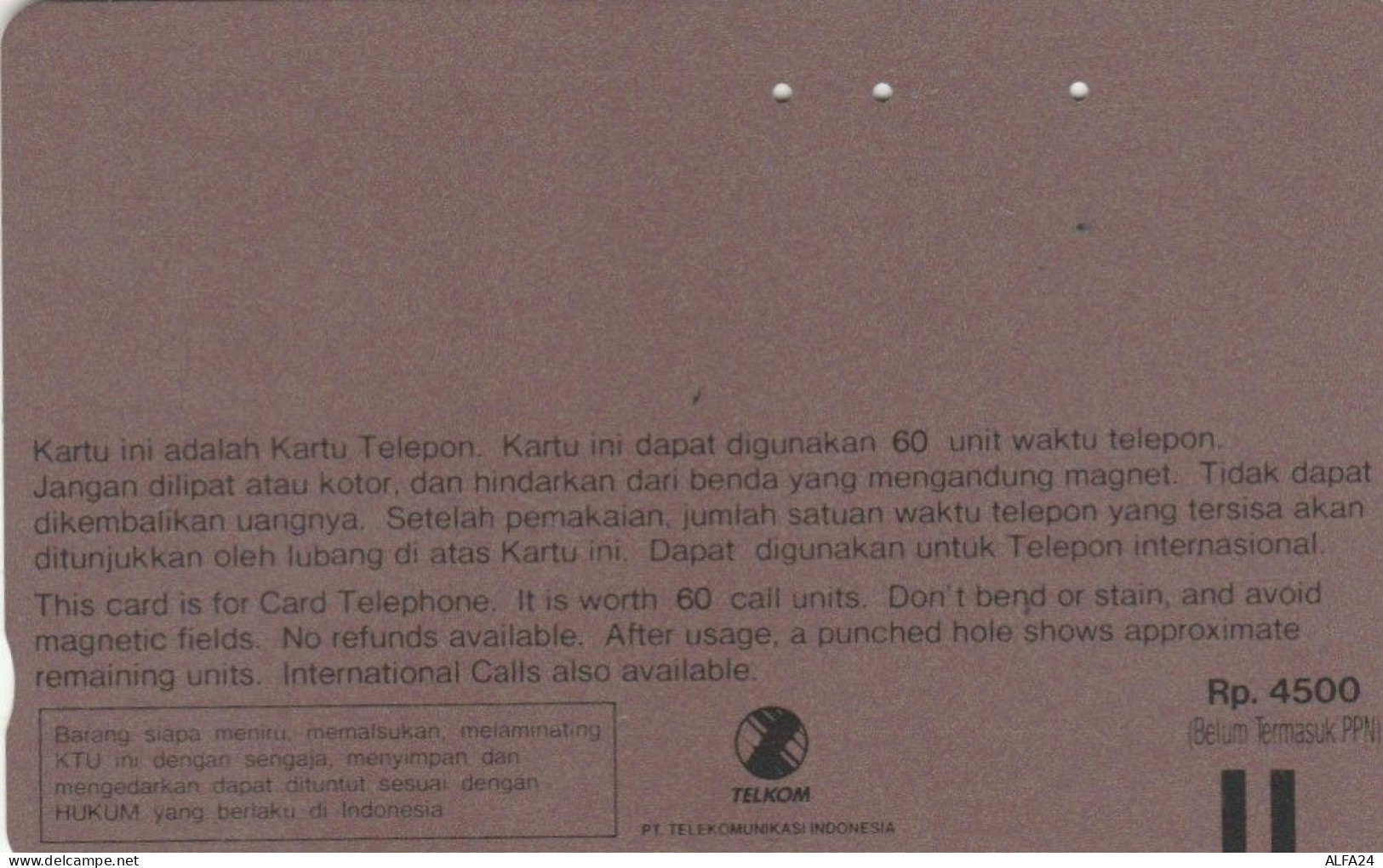 PHONE CARD INDONESIA  (E108.52.4 - Indonésie