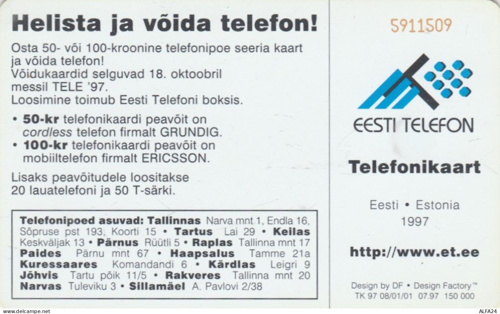 PHONE CARD ESTONIA  (E108.39.10 - Estland