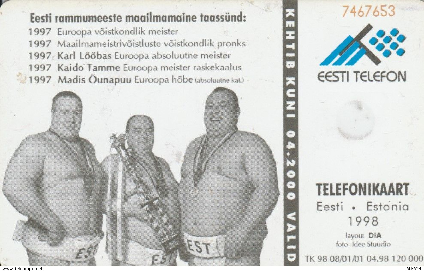 PHONE CARD ESTONIA  (E108.38.5 - Estland