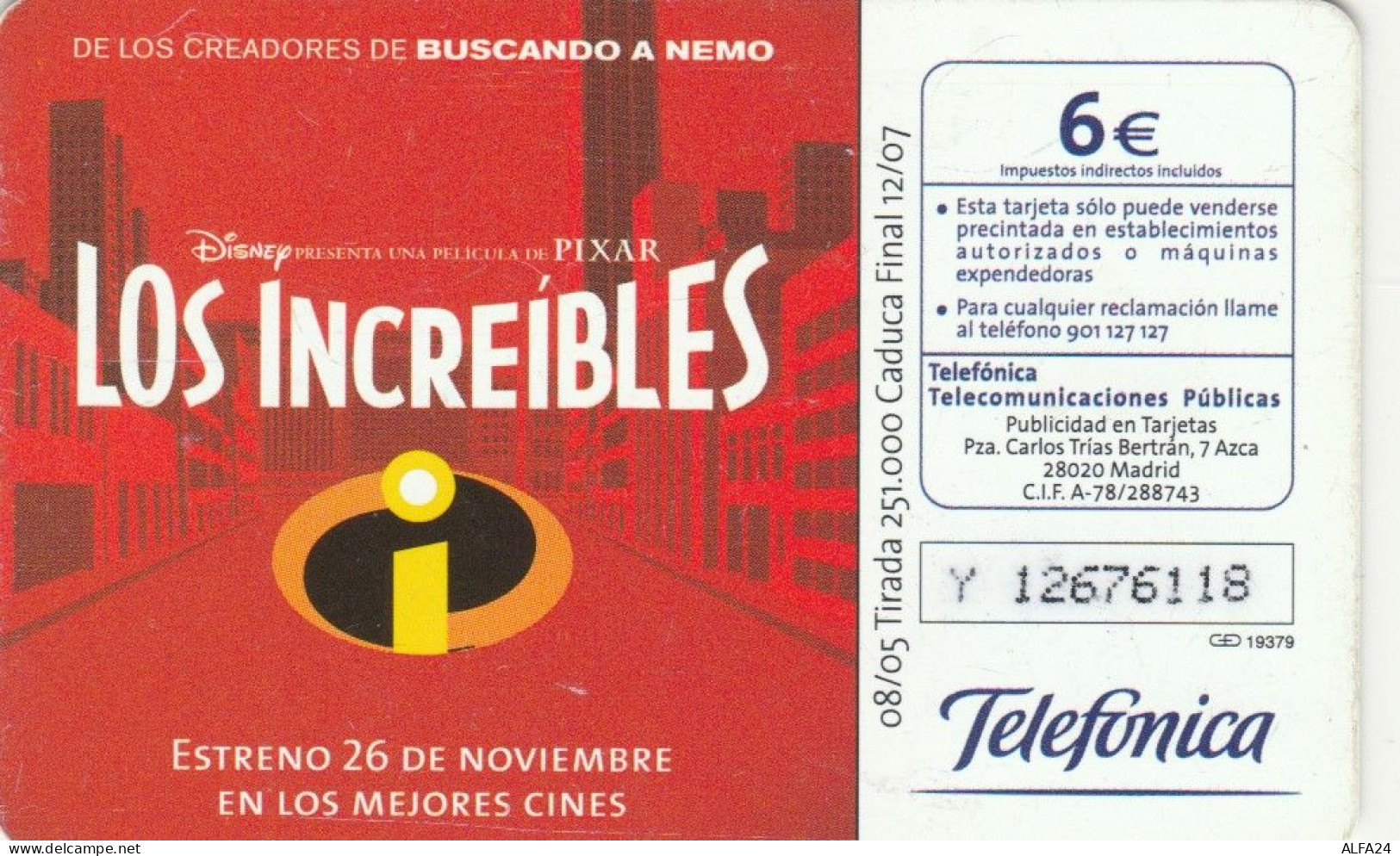 PHONE CARD SPAGNA  (E108.38.4 - Commemorative Advertisment