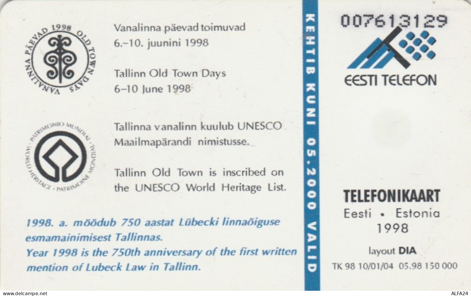 PHONE CARD ESTONIA  (E108.38.2 - Estonia