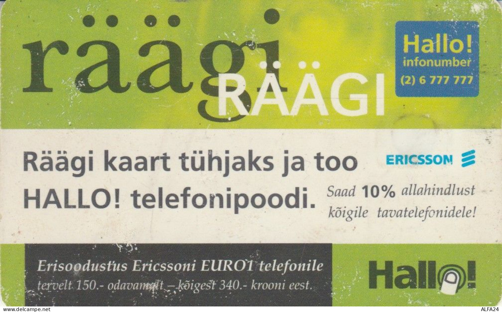 PHONE CARD ESTONIA -NOT PERFECT  (E108.35.6 - Estland