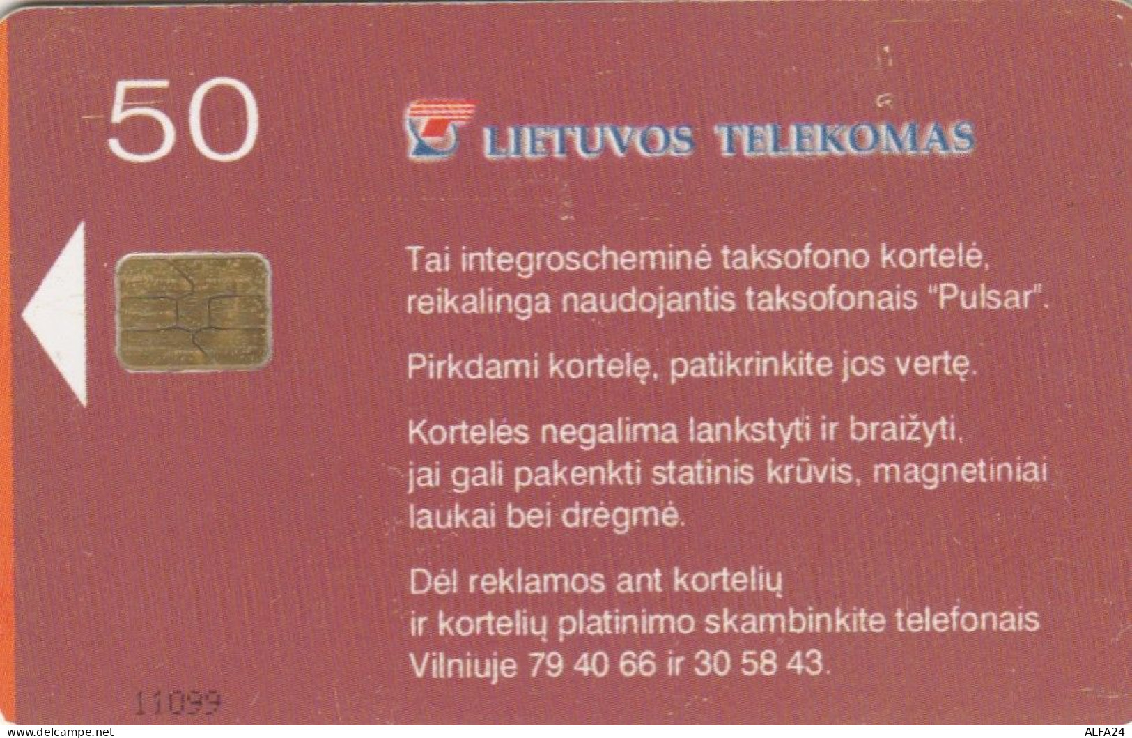 PHONE CARD LITUANIA  (E108.33.8 - Lithuania