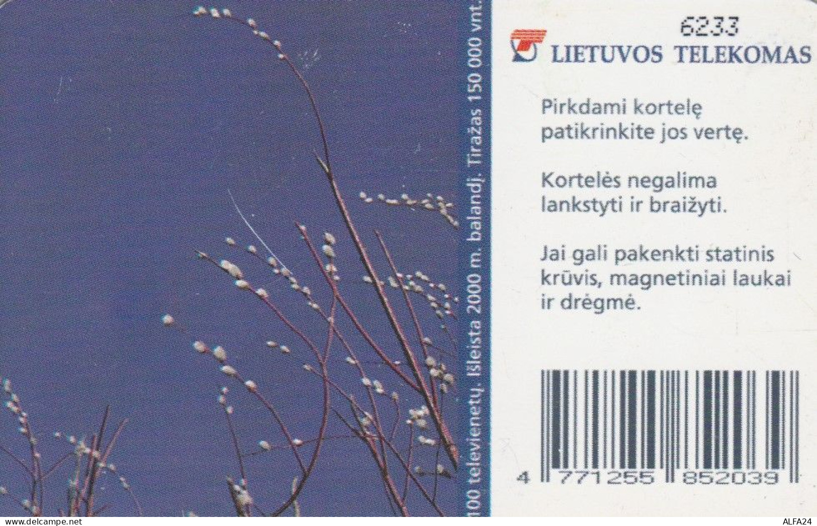 PHONE CARD LITUANIA  (E108.34.1 - Litouwen