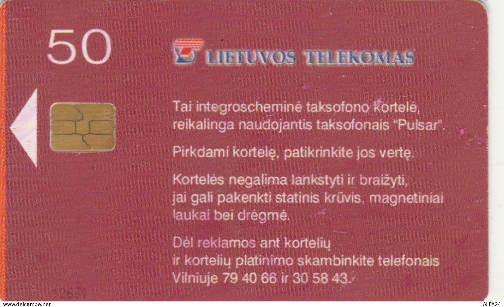 PHONE CARD LITUANIA  (E108.33.4 - Litauen