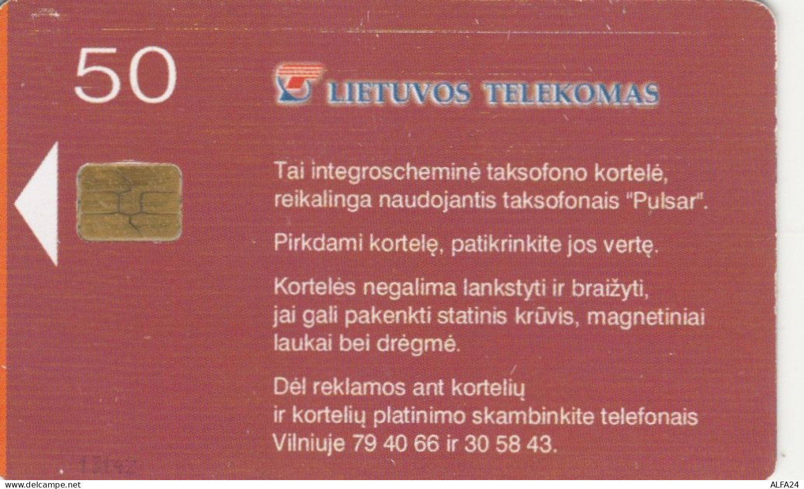 PHONE CARD LITUANIA  (E108.33.5 - Lithuania