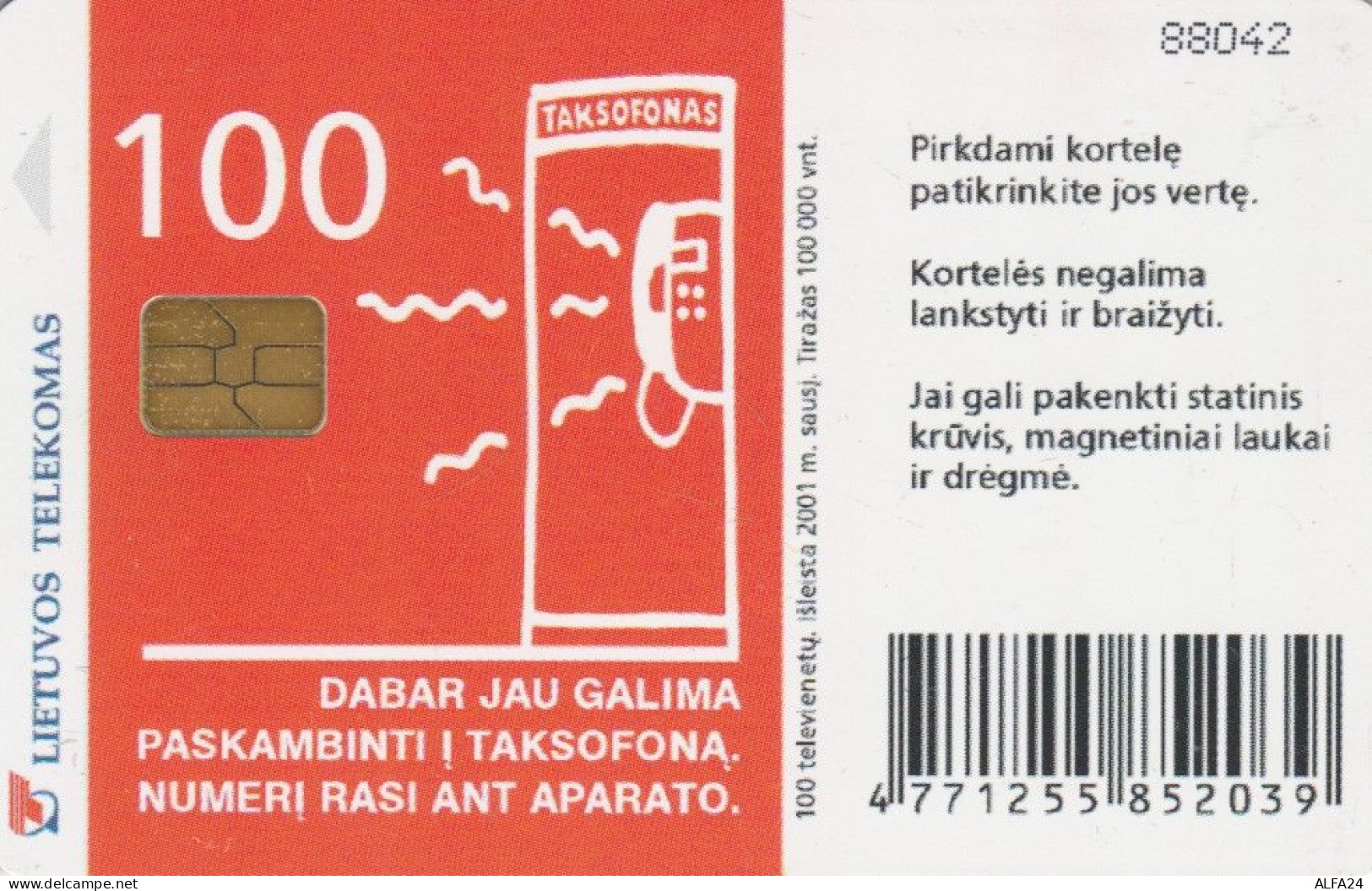 PHONE CARD LITUANIA  (E108.31.7 - Litauen