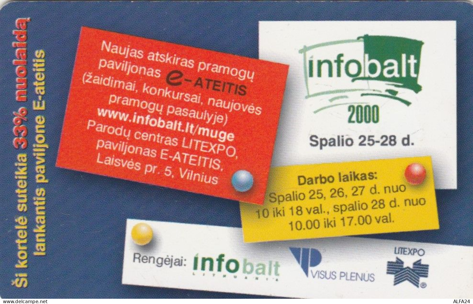 PHONE CARD LITUANIA  (E108.30.4 - Litauen