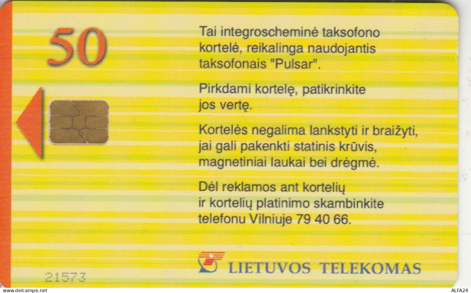 PHONE CARD LITUANIA  (E108.28.3 - Litauen
