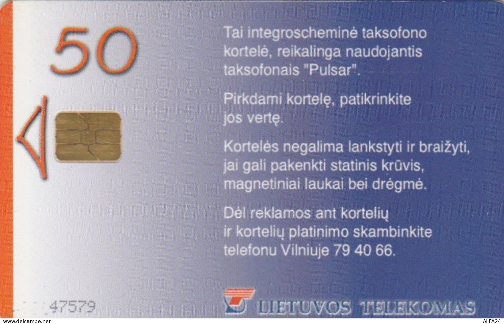 PHONE CARD LITUANIA  (E108.26.6 - Lithuania